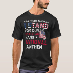 T-shirt National Anthem - Usa Flag Design