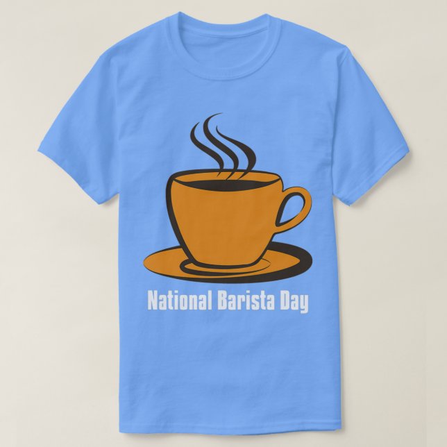 T-shirt National Barista Day Cadeau Barista Cadeaux Barist (Design devant)
