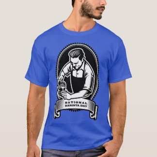T-shirt National Barista Day Dark Background 2