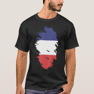 T-shirt National Flag of France souvenir for men women