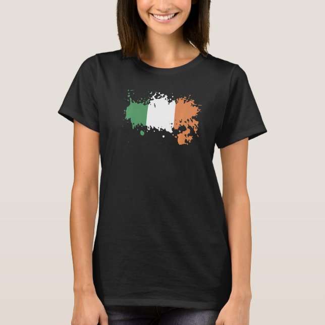 T-shirt National Flag of Ireland souvenir  for men women   (Devant)