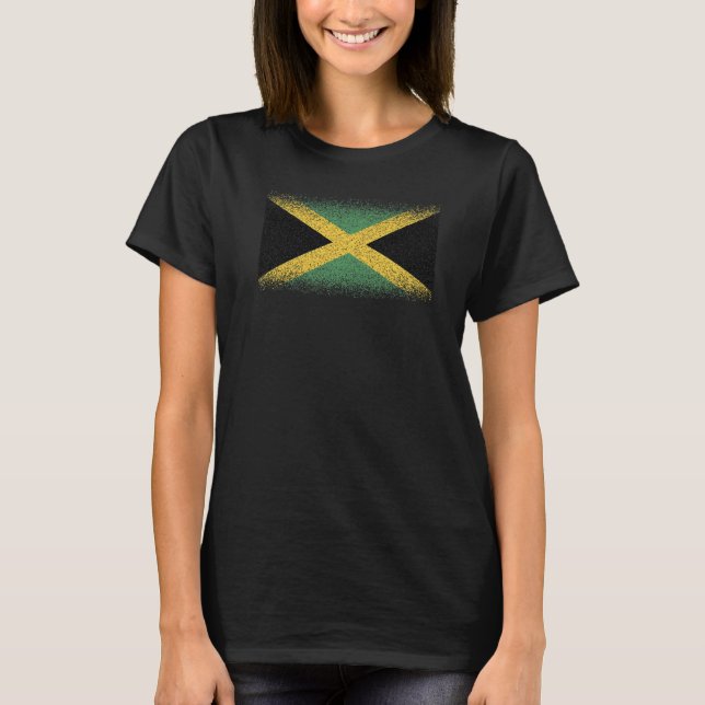 T-shirt National Flag of Jamaica souvenir  for men women   (Devant)