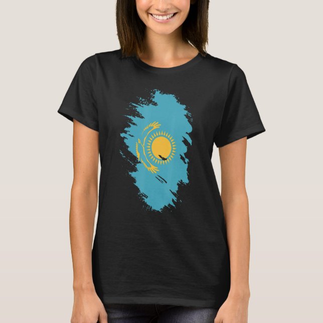 T-shirt National Flag of Kazakhstan souvenir  for men wome (Devant)
