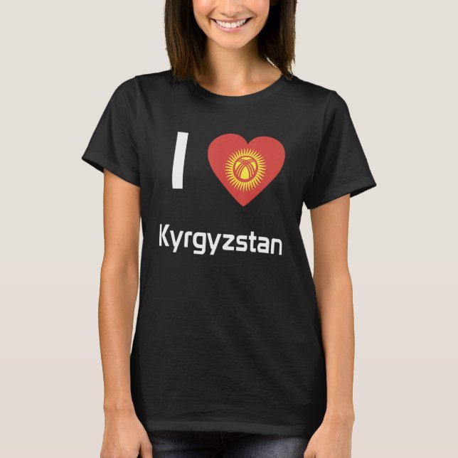 T-shirt National Flag of Kyrgyzstan souvenir  for men wome (Devant)