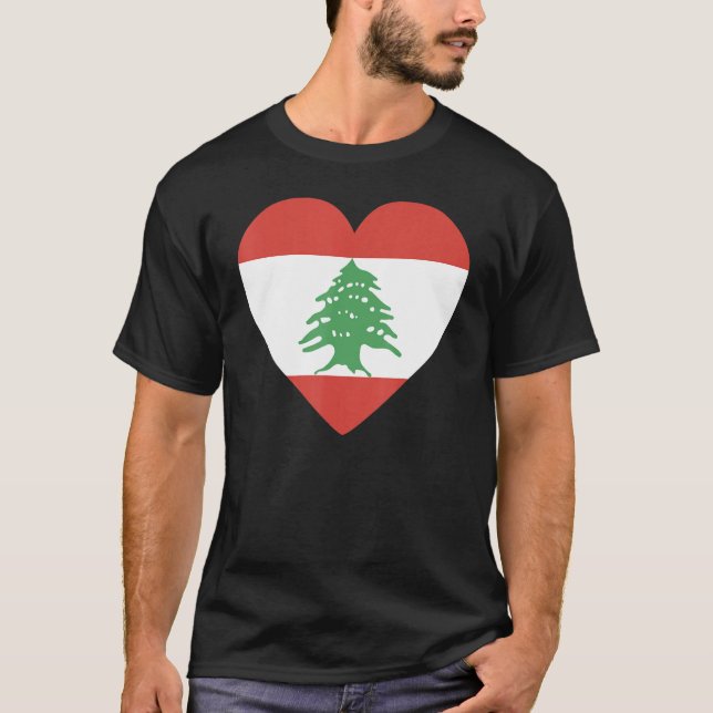 T-shirt National Flag of Lebanon souvenir  for men women 4 (Devant)