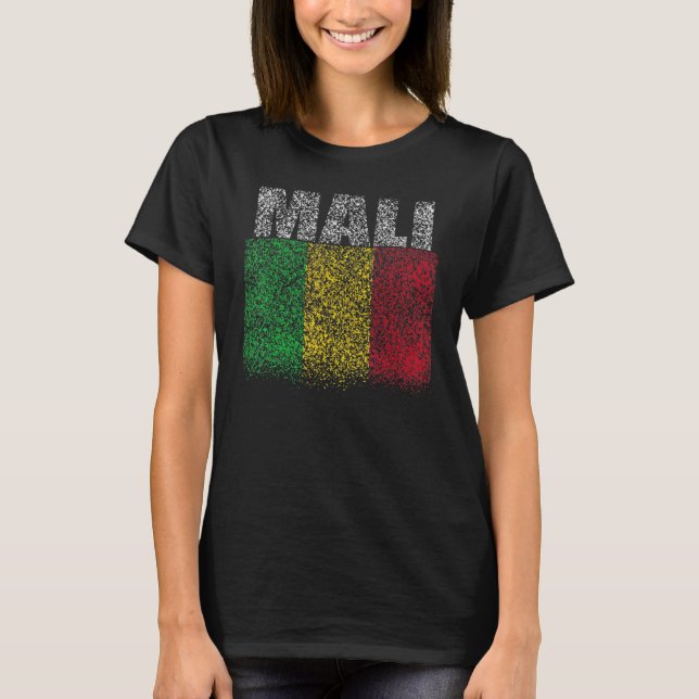 T-shirt National Flag of Mali souvenir  for men women 3 (Devant)