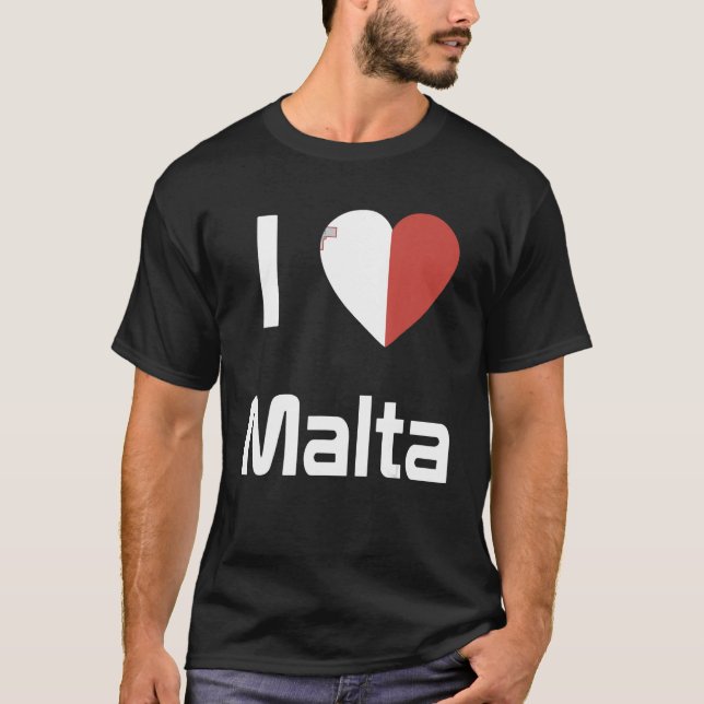 T-shirt National Flag of Malta souvenir   for men women (Devant)