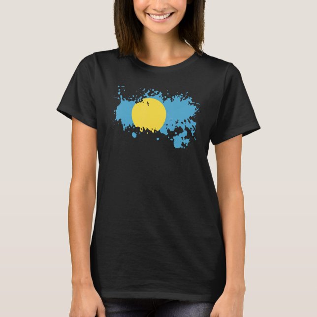 T-shirt National Flag of Palau souvenir  for men women 2 (Devant)