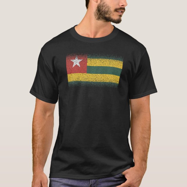 T-shirt National Flag of Togo souvenir  for men women (Devant)