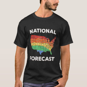 T-shirt National Forecast American USA Rainbow Map Gay Pri