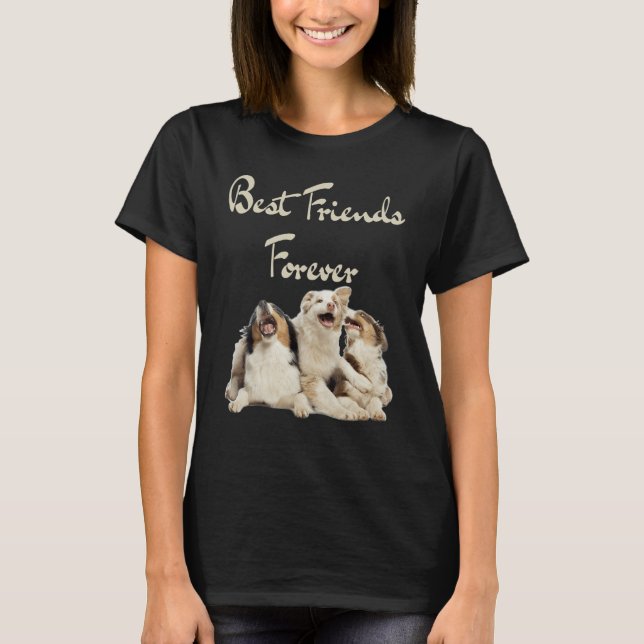 T-shirt National Friendship Day Best Friends Forever Dogs  (Devant)