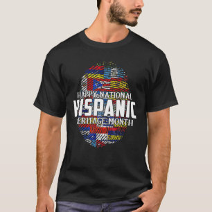 T-shirt National Hispanique Mois du patrimoine Latino Drap
