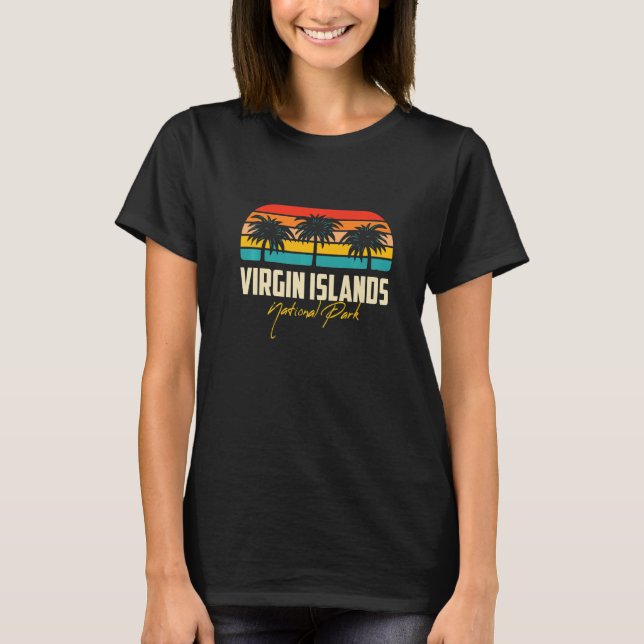 T-shirt National Park Palm trees Virgin Islands St. John S (Devant)