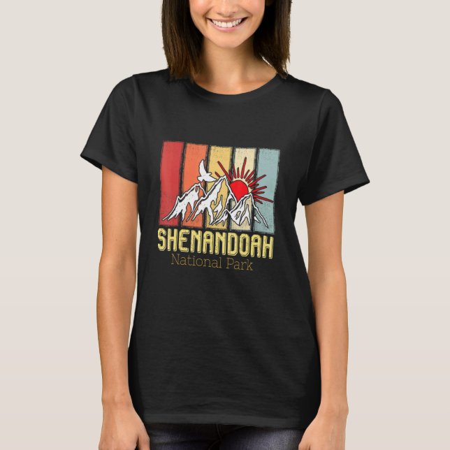 T-shirt National Park Shenandoah Souvenir Mountains Hike V (Devant)