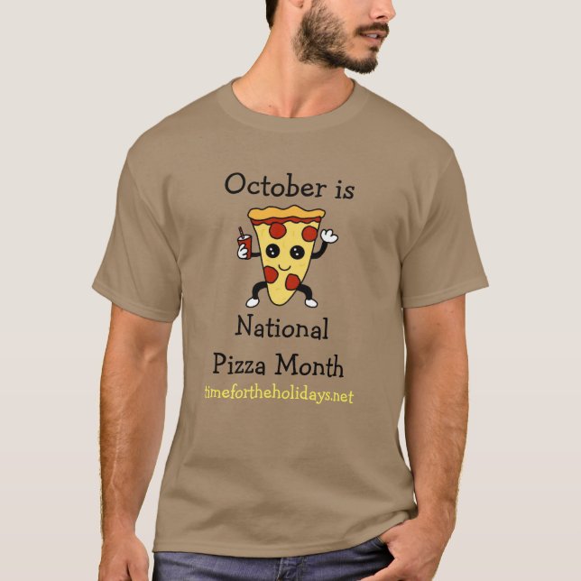T-shirt National Pizza Month Funny Food Observations T-Shi (Devant)