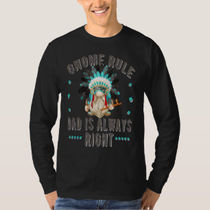 T-shirt Native American Gnome Pour Hommes Et Papa Indian C