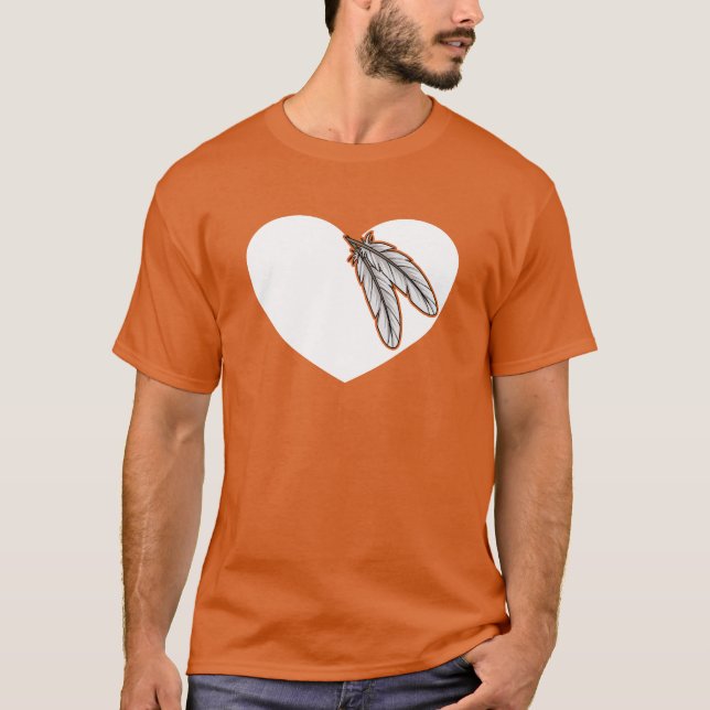 T-shirt Native American Heart Native American (Devant)