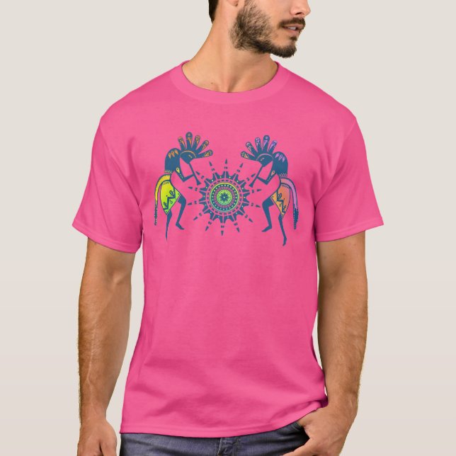T-shirt Native Americans Culture - Sun Dancing Kokopelli 5 (Devant)