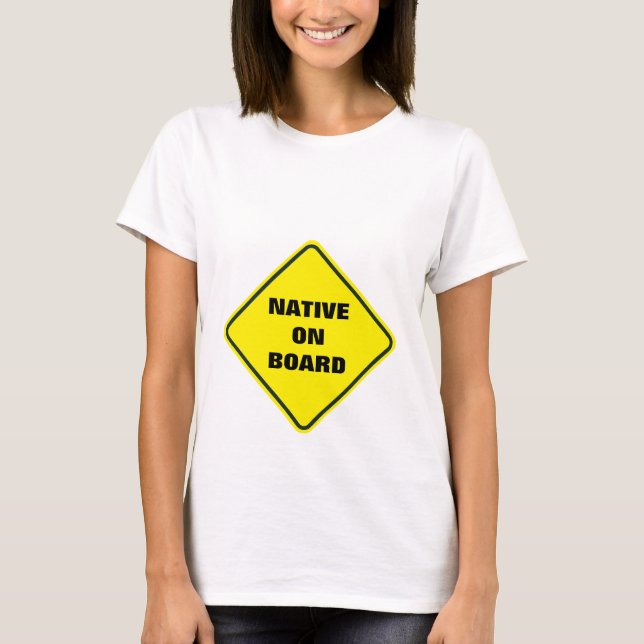 T-shirt "Native On Board" - Chemise de maternité blanc (Devant)