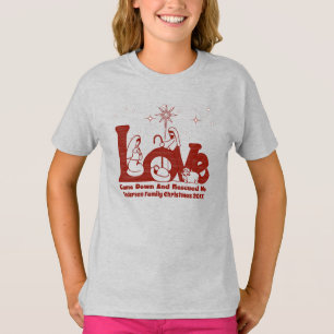 T-shirt Nativité de Noël de la famille chrétienne personna