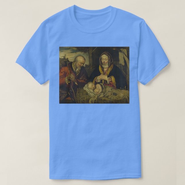 T-shirt Nativité en teintes dorées (Design devant)