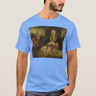 T-shirt Nativité en teintes dorées