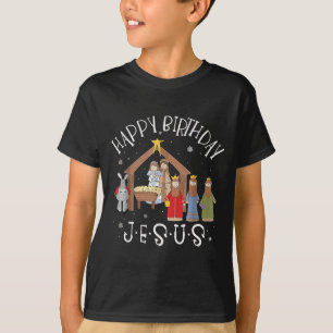 T-shirt Nativité Joyeux Anniversaire Jésus Noël Nativité C