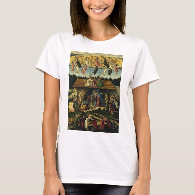 T-shirt Nativité mystique par Sandro Botticelli (Devant)