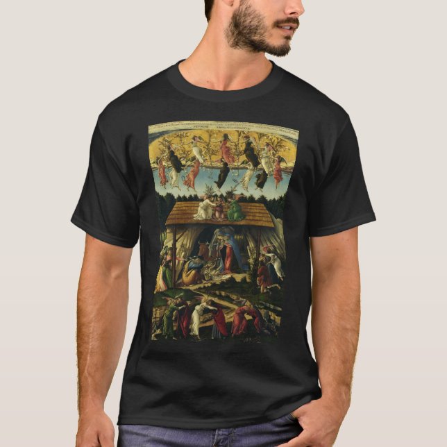 T-shirt Nativité mystique par Sandro Botticelli (Devant)