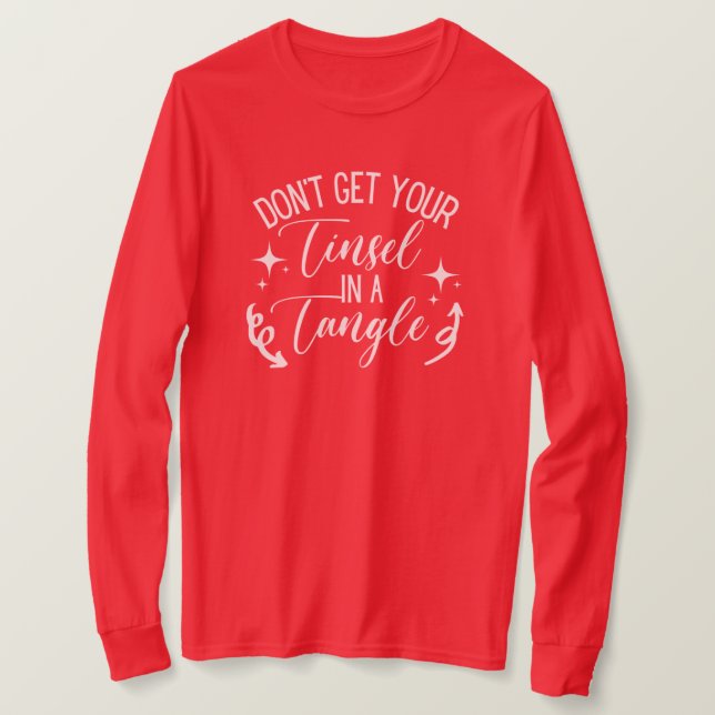 T-shirt N'attrape pas ton minet dans un Noël triangulaire  (Design devant)