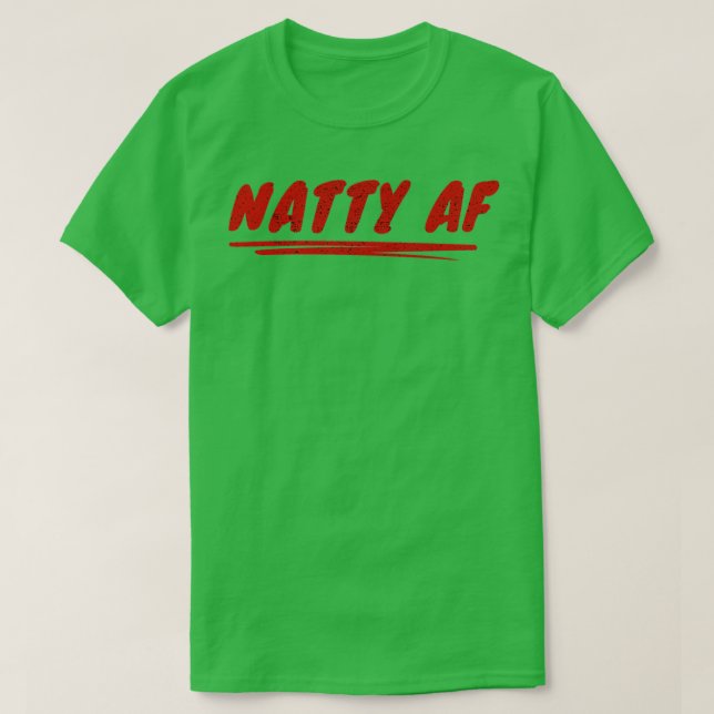T-shirt Natty AF Natural Bodybuilding Fitness Red (Design devant)