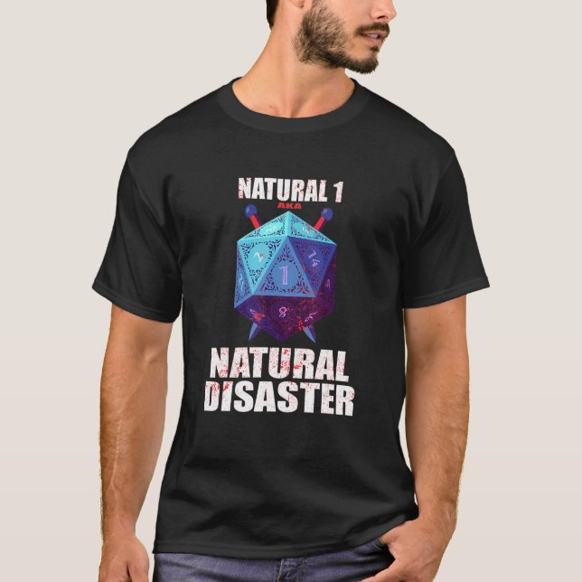 T-shirt Natural 1 aka Natural Selection Dés Fun (Devant)