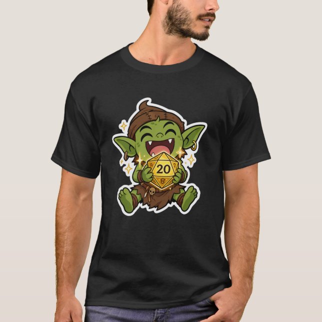 T-shirt  Natural 20 Dice Goblin  (Devant)