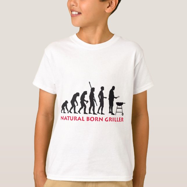 T-shirt Natural Born Griller 2c (Devant)