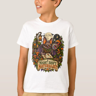 T-shirt Naturaliste de Nuit Chauve-Souris Halloween