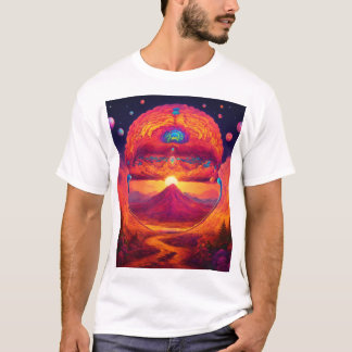 T-shirt nature avec une motivation trippale et psychédéliq