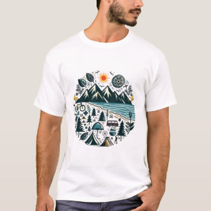 T-shirt Nature Aventure Camping Exploration Voyage