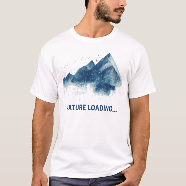 T-shirt Nature Chargement... Montagnes Abstraites (Devant)