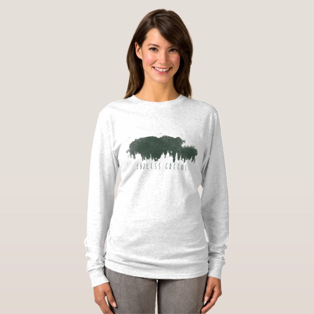 T-shirt Nature Chemise vert sans fin (Devant entier)