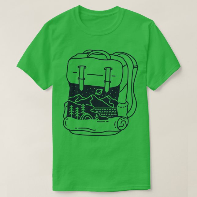 T-shirt Nature Dans Le Sac À Dos (Design devant)