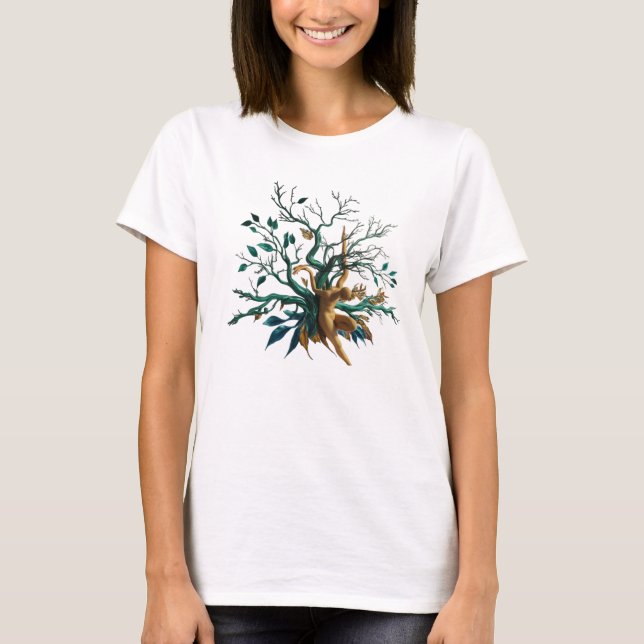 T-shirt Nature dessinée à la main et art Abstrait | Base p (Devant)
