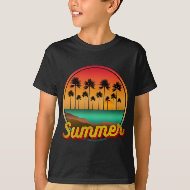 T-shirt nature d'été au coucher du soleil (Devant)