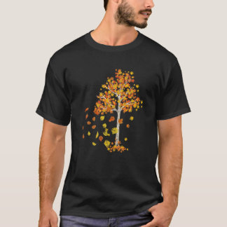T-shirt Nature Forêt Arbres Colorés Feuilles d'automne tom