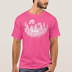 T-shirt Nature Forêt Plantes Arbres Camping Randonnée Mont