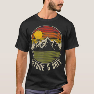 T-shirt Nature Funny Montagnes Vintages Randonnée Camping 