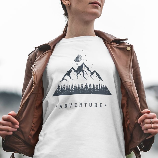 T-shirt Nature géométrique moderne Montagnes Aventure (Créateur téléchargé)