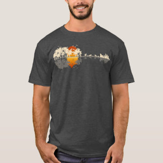 T-shirt Nature guitar with guitarist and guitar with natur