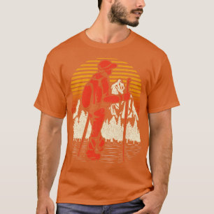 T-shirt Nature Hiker Aventure Randonnée Retro Sunset Extér