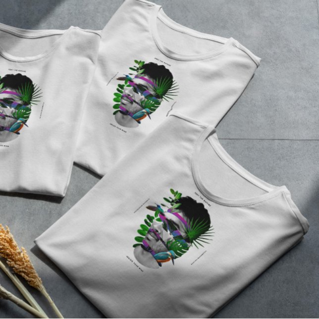 T-shirt Nature Homme Visage Collage (Créateur téléchargé)