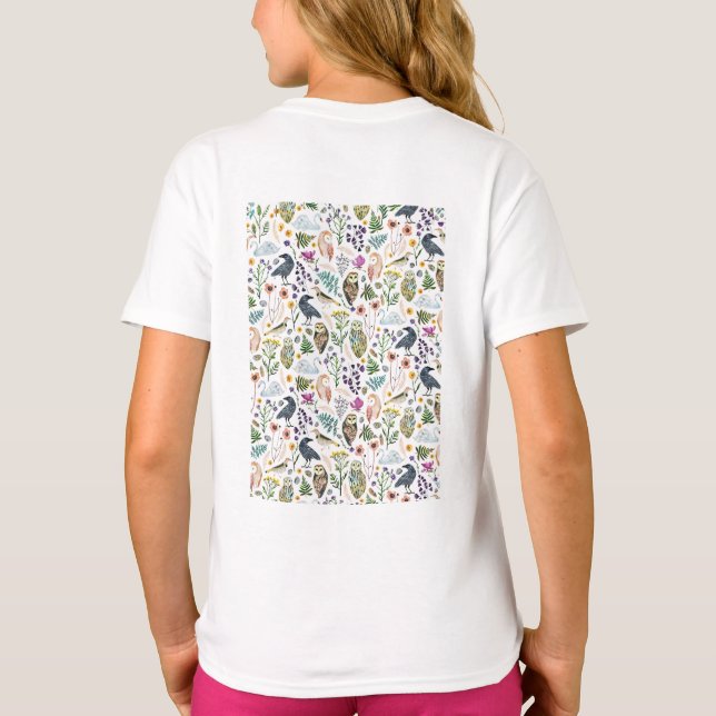 T-shirt Nature-Inspired Botanical Pattern Decorative Throw (Dos)